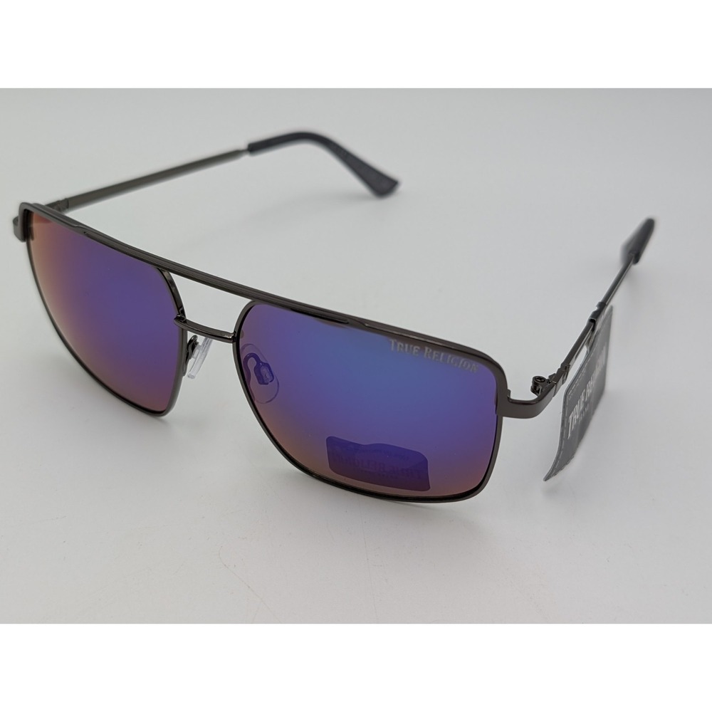 True‎ Religion Mens Sun Glasses Blue Lense Logo Frame  Sunglasses NWT